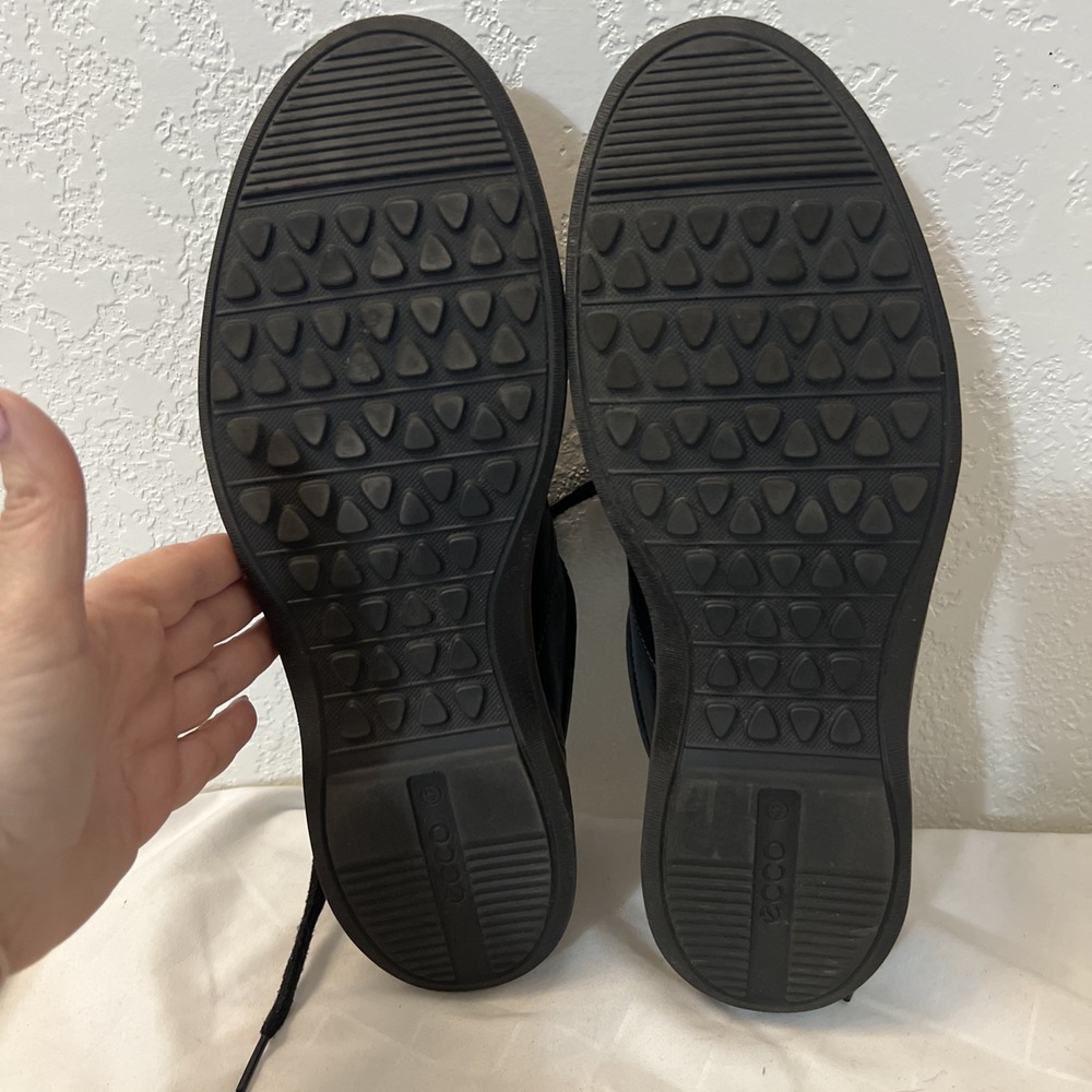 Ecco Mens Leather Fenn Tie Oxford Casual‎ Shoes Black Sneakers EU 47 US 13 13.5 - Picture 7 of 10